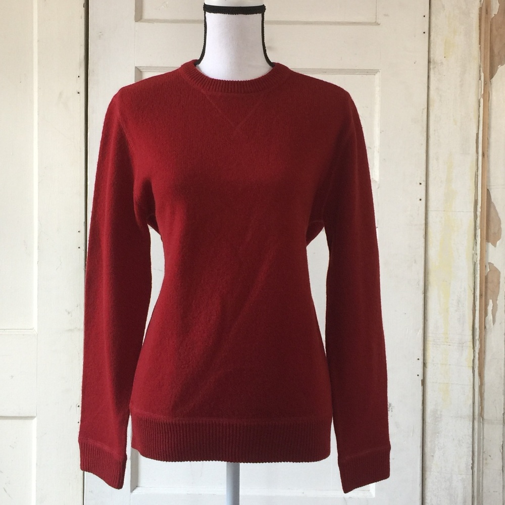 Lucky Brand Red Long Sleeve Lambswool Sweater